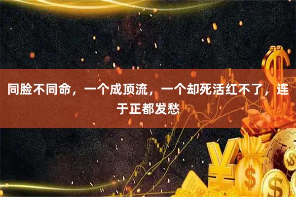 同脸不同命，一个成顶流，一个却死活红不了，连于正都发愁