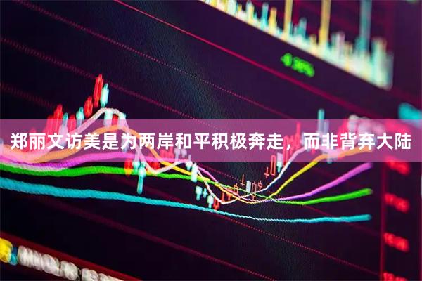 郑丽文访美是为两岸和平积极奔走，而非背弃大陆